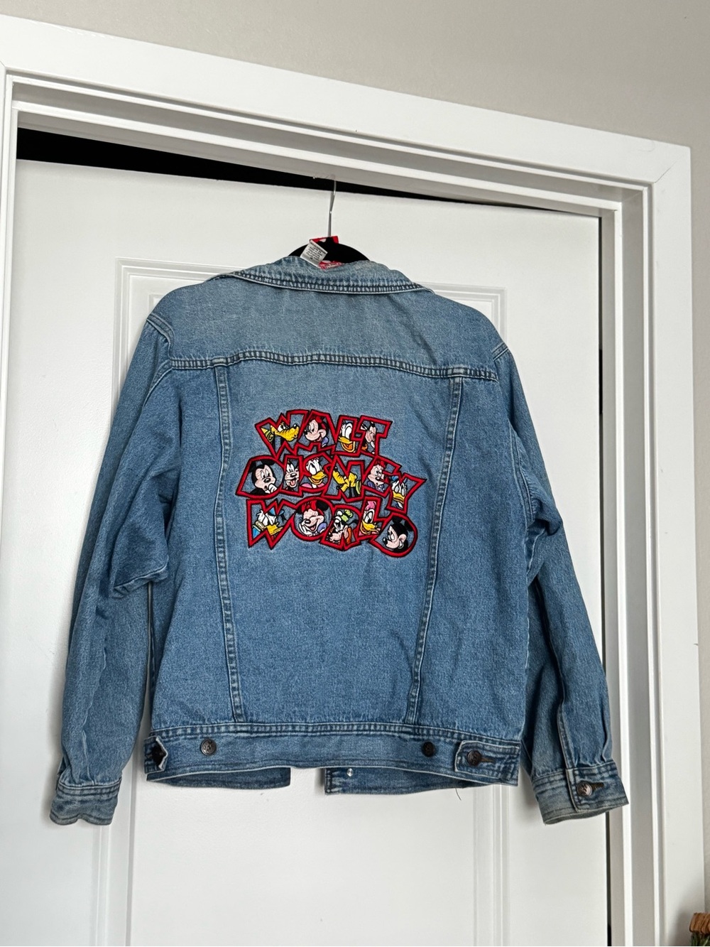 Disney Blue Denim Jacket with Red Graphic Back
